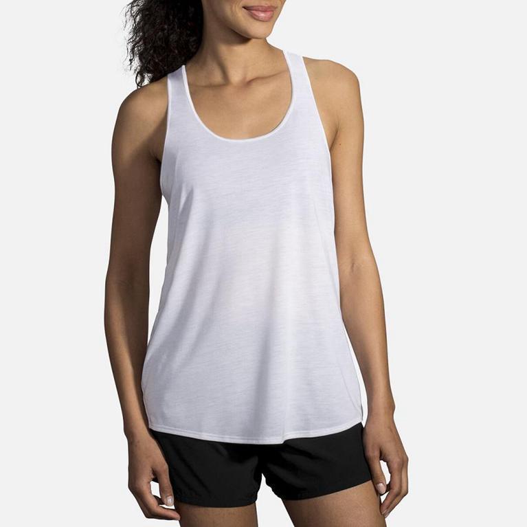 Brooks Distance Women's Running Tank Top - White (46507-CRBY)